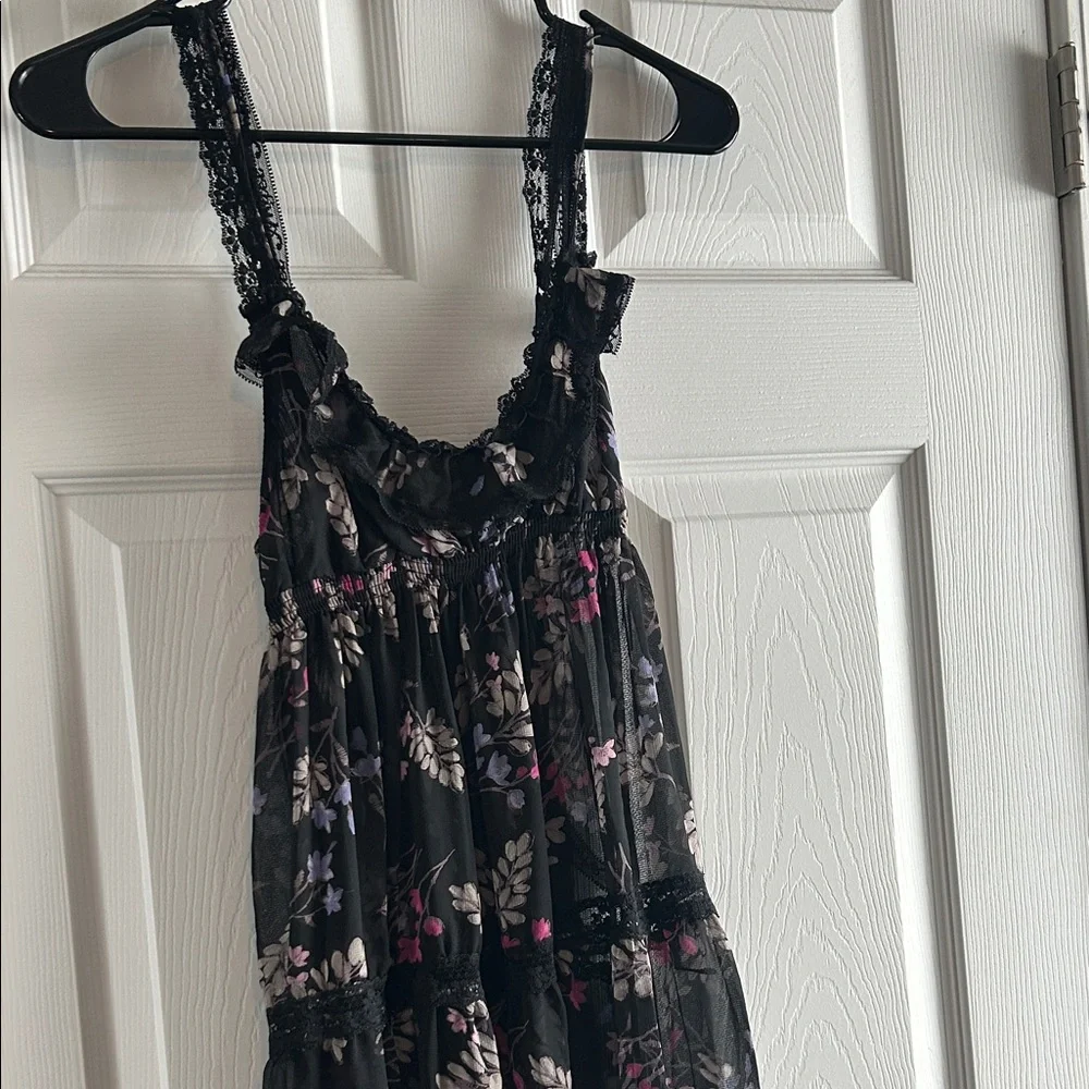 Floral Lace Trim Slip Dress - Picture 9 of 13